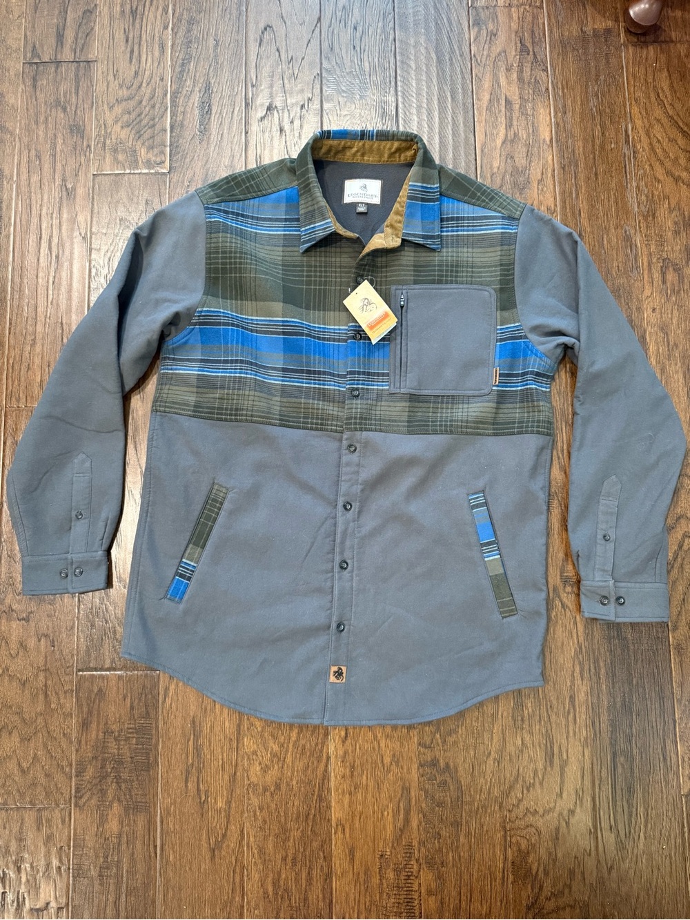 Legendary White Tails mens Wilderness Sky shirtjac XL Tall charcoal flannel